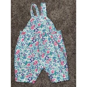 Vintage Mockingbird Girls Floral Overalls 3-6‎ Month baby girl outfit Soft